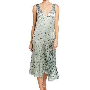 Vince Scattered Floral V-Neck Midi Dress